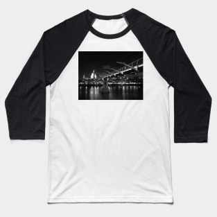 Millennium Bridge and St Paul`s Cathedral, London Baseball T-Shirt